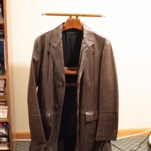 Sisley Leather Long Jacket